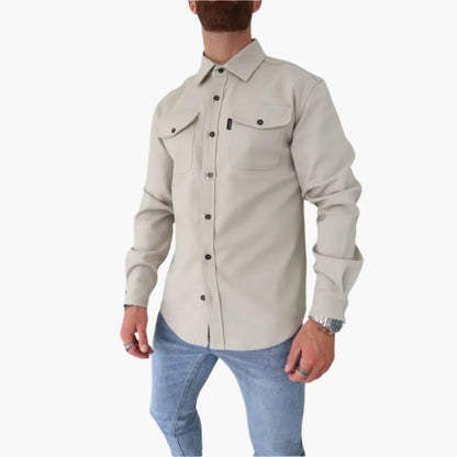 Herren Overshirt Jacke – Modernes Button-Through Design für Casual & Smart Looks