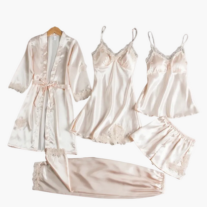 Women's Nightwear Set 5-piece – Elegant Pajama and Home Clothing Set for Stylish Evenings