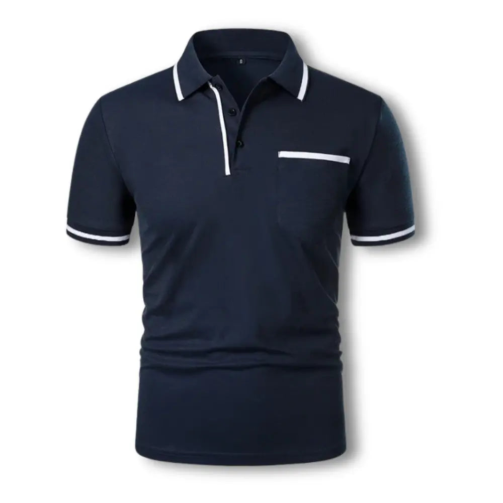 Men's Polo Shirt Modern Fit – Stylish Leisure and Work Shirt with Contrast Details