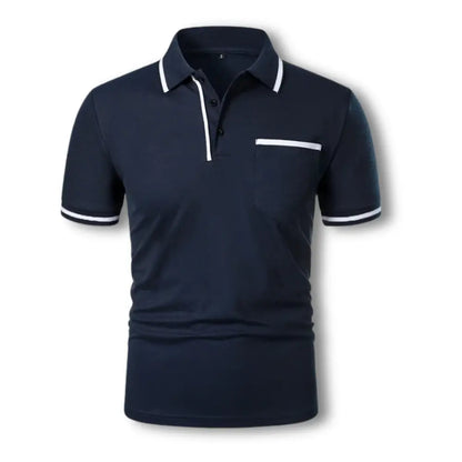 Men's Polo Shirt Modern Fit – Stylish Leisure and Work Shirt with Contrast Details
