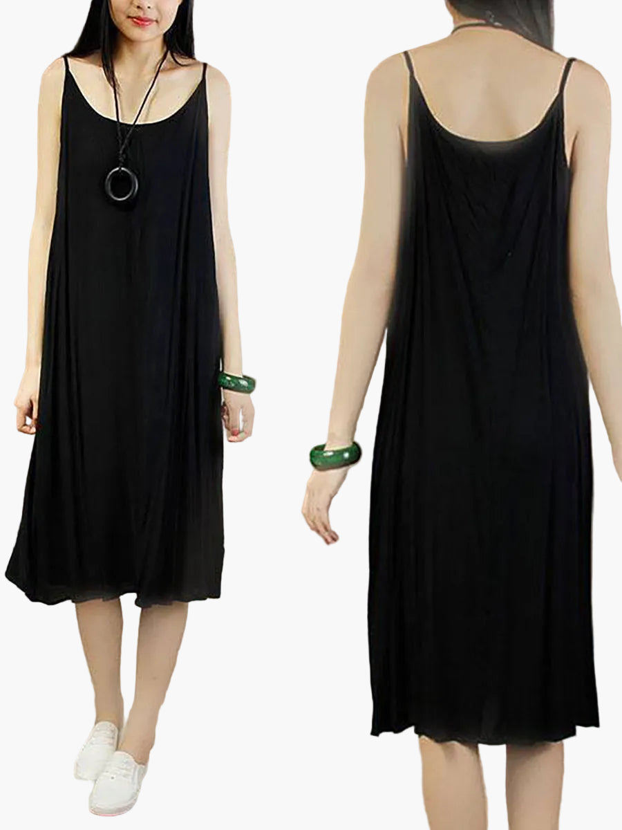 Women's Summer Strap Dress Loose Elegant Casual Midi Dress