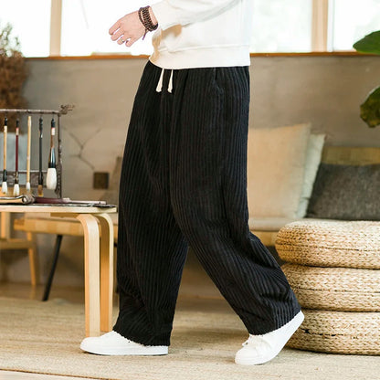Men's Loose Casual Trousers Vintage Street Style Relaxed Fit