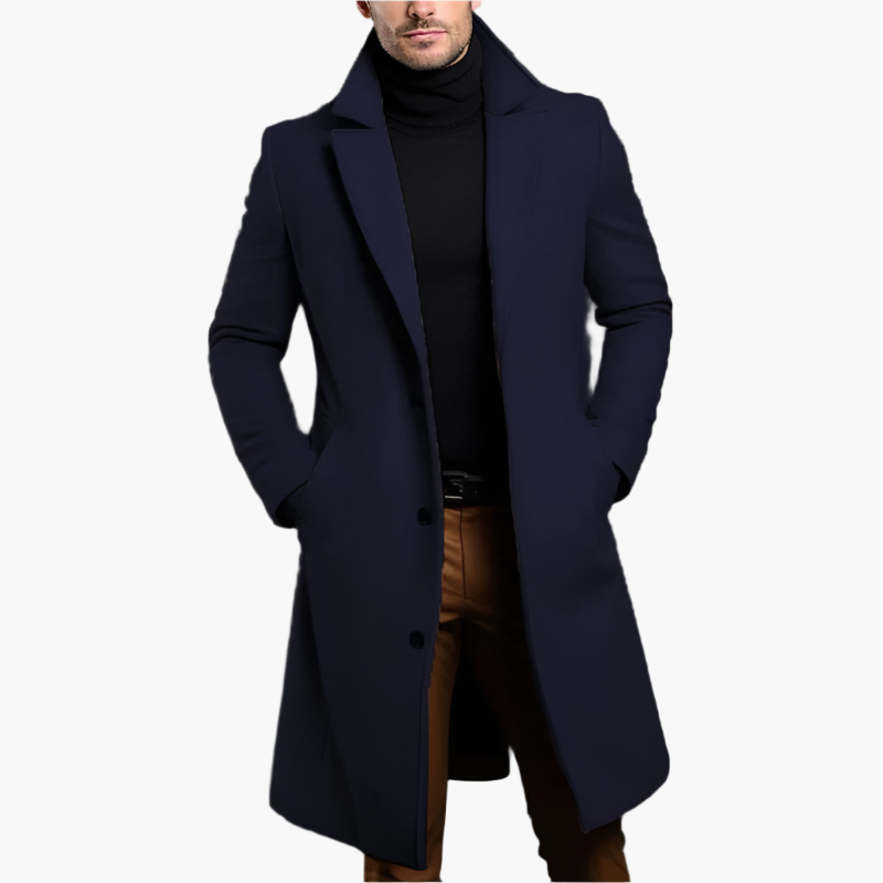 Herren Klassischer Wollmantel – Eleganter Business & Freizeit Wintermantel