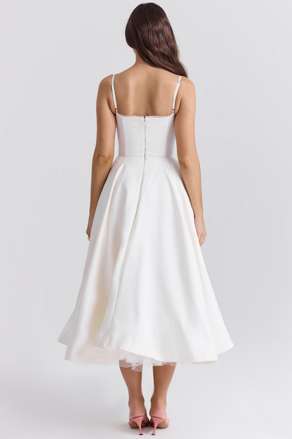 Women's Festive Strapless Dress in Vintage Style for Special Occasions and Evening Events