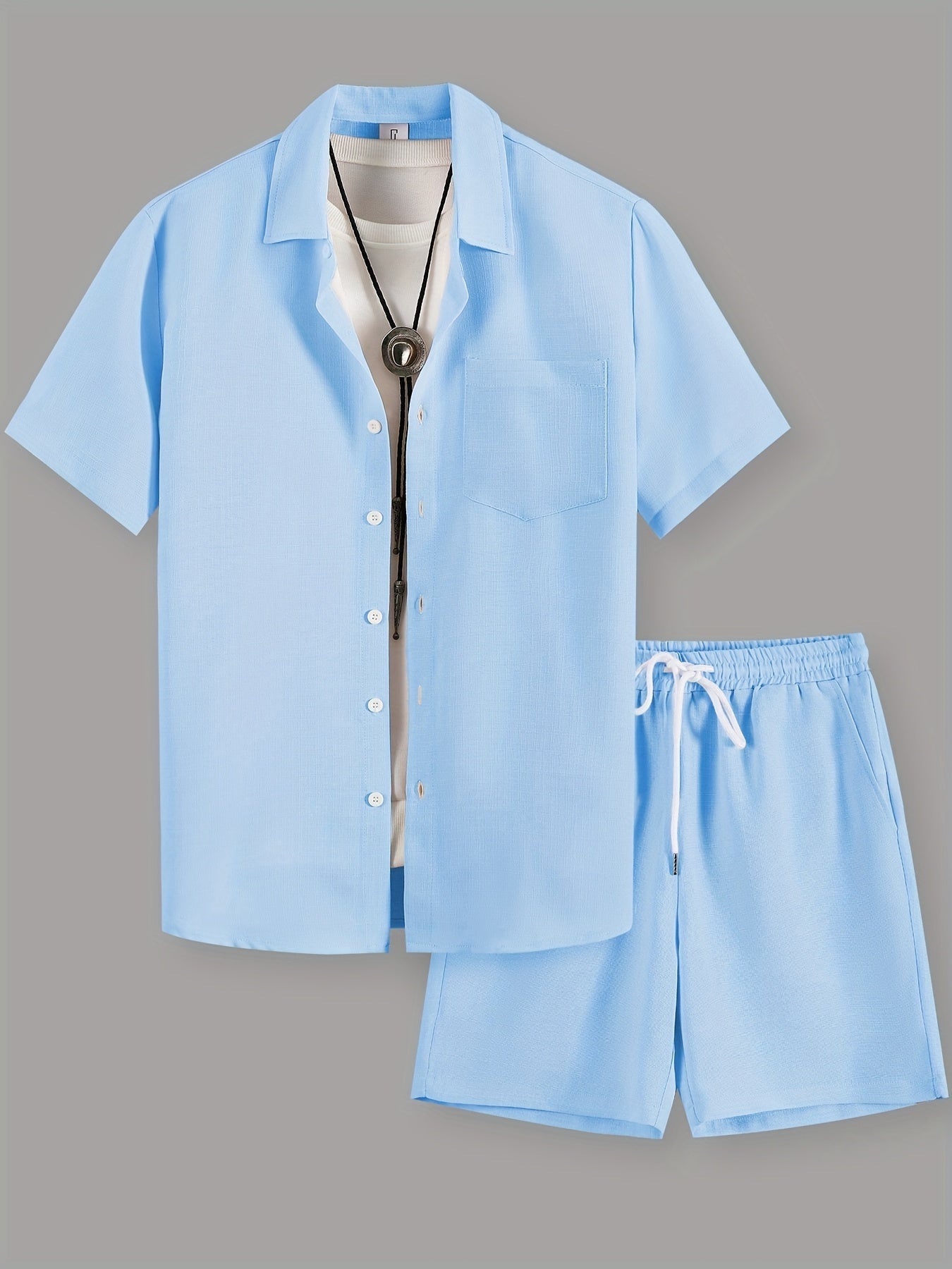 Herren Freizeit Kurzarm Set – Shirt und Shorts – Sommer Outfits für Alltag & Urlaub