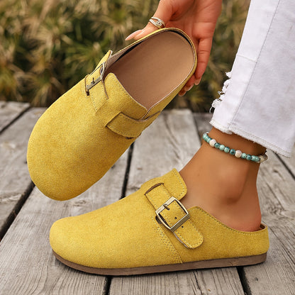 Damen Clogs Mules mit Schnalle – Bequeme Alltagsschuhe im klassischen Stil