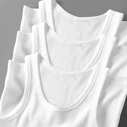 Men's Sporty Ribbed Tank Top – Modern Training and Casual Top