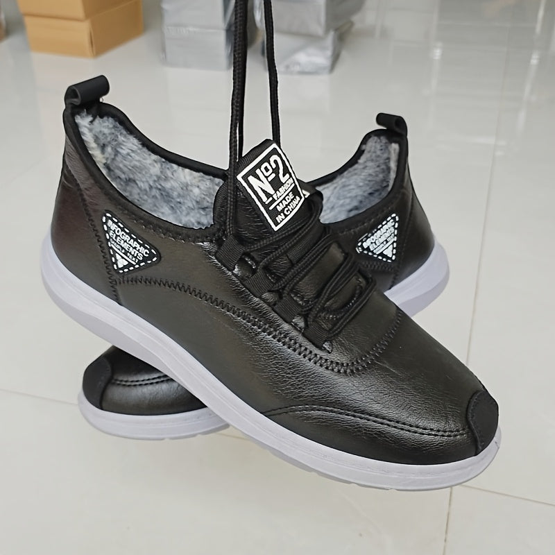 Herren Winterschuhe gefüttert, Freizeitschuhe mit Schnürung, Braun oder Schwarz
