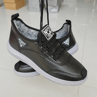 Herren Winterschuhe gefüttert, Freizeitschuhe mit Schnürung, Braun oder Schwarz