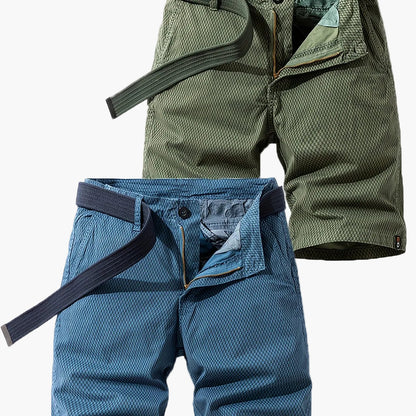 Men's Summer Casual Shorts with Belt – Breathable Regular Fit Bermuda Shorts for Everyday and Outdoor Use