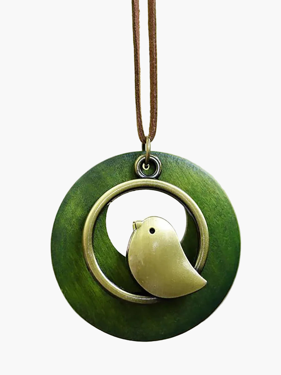 Unisex Old-Fashioned Necklace with Bird Pendant in Antique Style – Jewelry for Women and Men