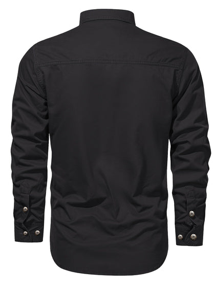 Men's Outdoor Casual Shirt Long Sleeve – Classic Utility Look for Everyday and Adventure