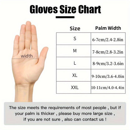 Black gloves with elastic cuffs
