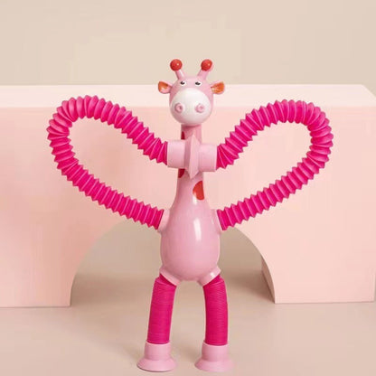 Children's Cartoon Telescopic Giraffe Fidget Toy with Suction Cup – Stress Relief & Sensory Fun