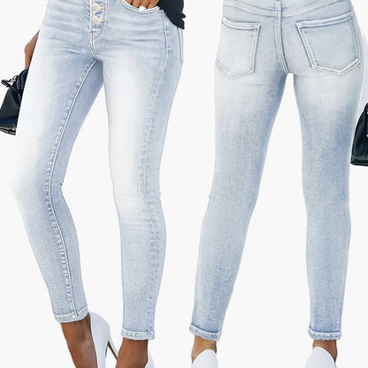 Women's High Waist Skinny Jeans Street Style Casual