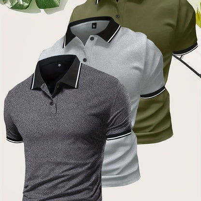 Men's Modern Casual Polo Shirt for Everyday and Leisure