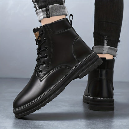 Herren Schnürstiefel Olivgrün mit Profilsohle