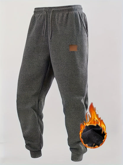 Gefütterte Jogginghose für Herren mit Kordelzug und Bündchen