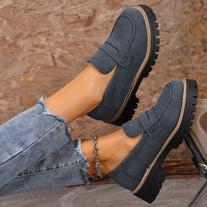 Women's Slippers with Platform – Fashionable Loafers for Everyday and Leisure Wear