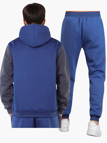 Men's Exercise Suit Set Hoodie & Sweatpants – Contemporary Leisure Outfit for Sport & Everyday Use