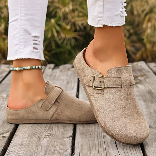 Women's Clogs Mules with Buckle – Comfortable Everyday Shoes in Classic Style