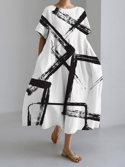 Natalie – Spezielles Damenkleid mit geometrischem Muster