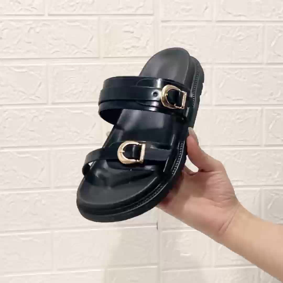 Damen Sandalen mit Doppelriemen und Schnallen – Modische Sommerschuhe für Freizeit und Alltag