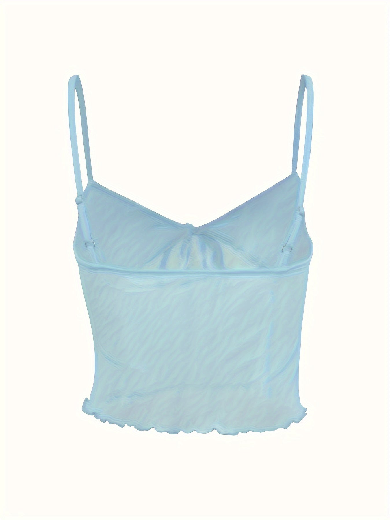 Women's crop top with spaghetti straps and front bow – fashionable party and going-out top