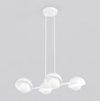 Hanglamp wit gepoedercoat staal Scandinavisch, 4 lichtpunten G9 – 60 x 32 cm, boven eettafel of keukeneiland