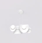 Hanglamp gepoedercoat staal modern Elementi 4 wit, 4 lichtpunten G9, 54 x 23 x 120 cm, eettafel en keukeneiland