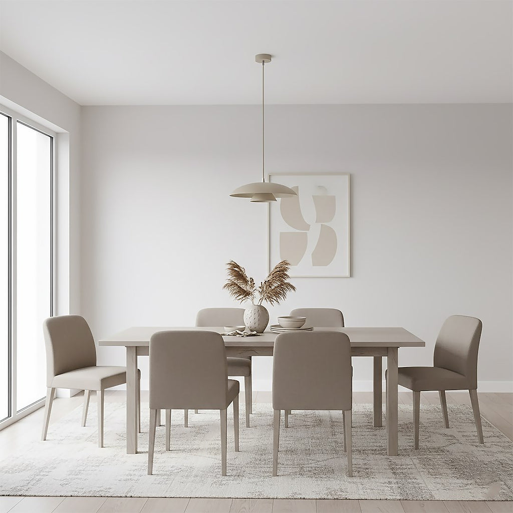 Hanglamp gepoedercoat staal Babel Scandinavisch beige Ø 30 cm, voor eettafel en keukeneiland