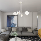 Hanglamp staal modern Idea wit met gouden accenten, 4 lichts E27 – 96 x 100 cm