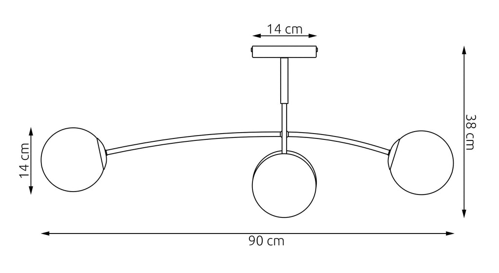 Plafondlamp gepoedercoat staal en glas Pregos, modern, beige met amber kappen, 4 lichtpunten – 60 x 60 cm, woonkamer