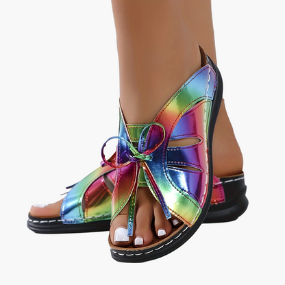 Women's Comfort Sandals with Bow and Open Toe – Comfortable Summer Shoes for Everyday and Leisure