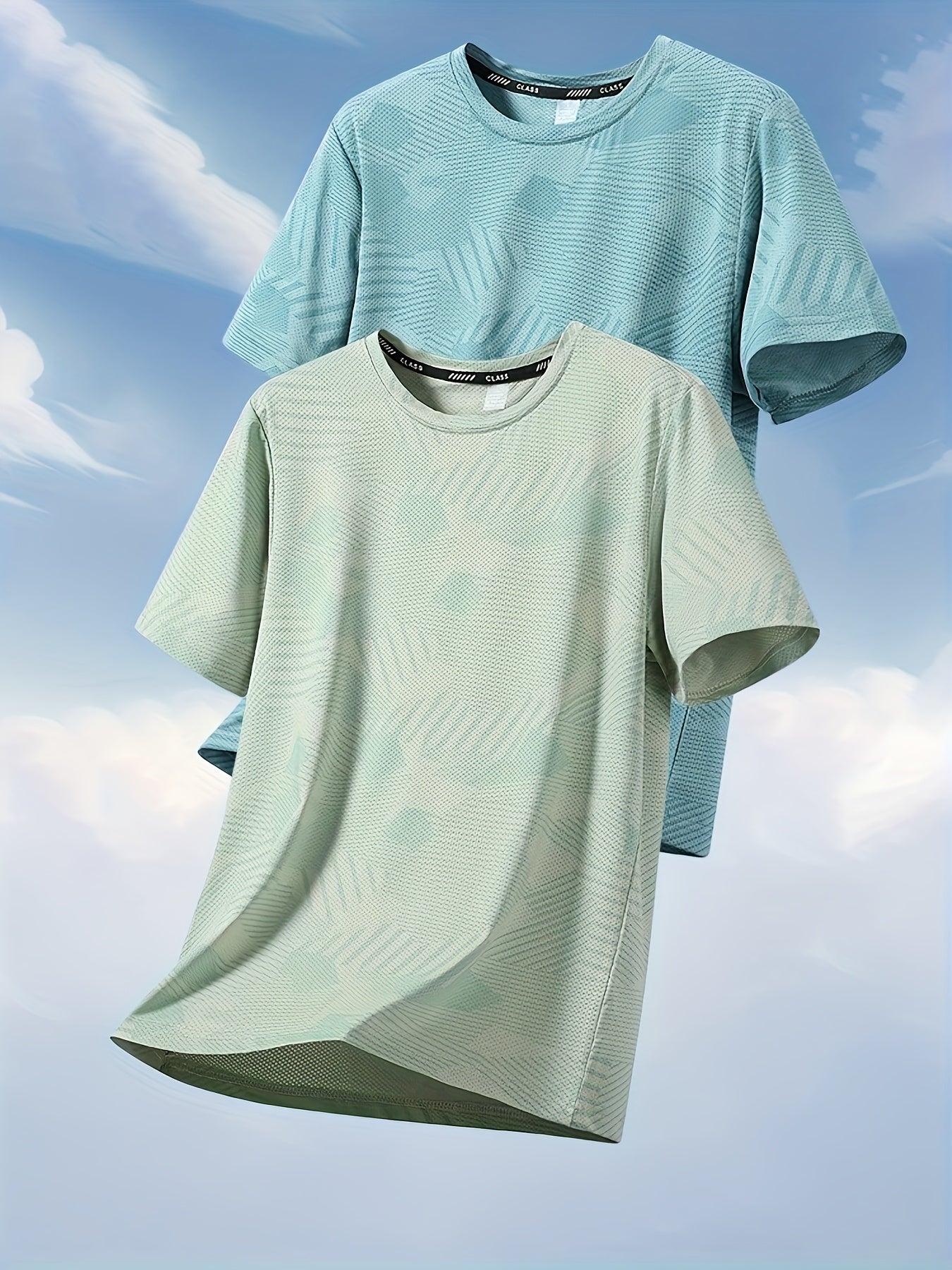 Herren Freizeit T-Shirt Set – Atmungsaktive Sommer Oberteile im tropischen Stil, ideal für Alltag und Sport