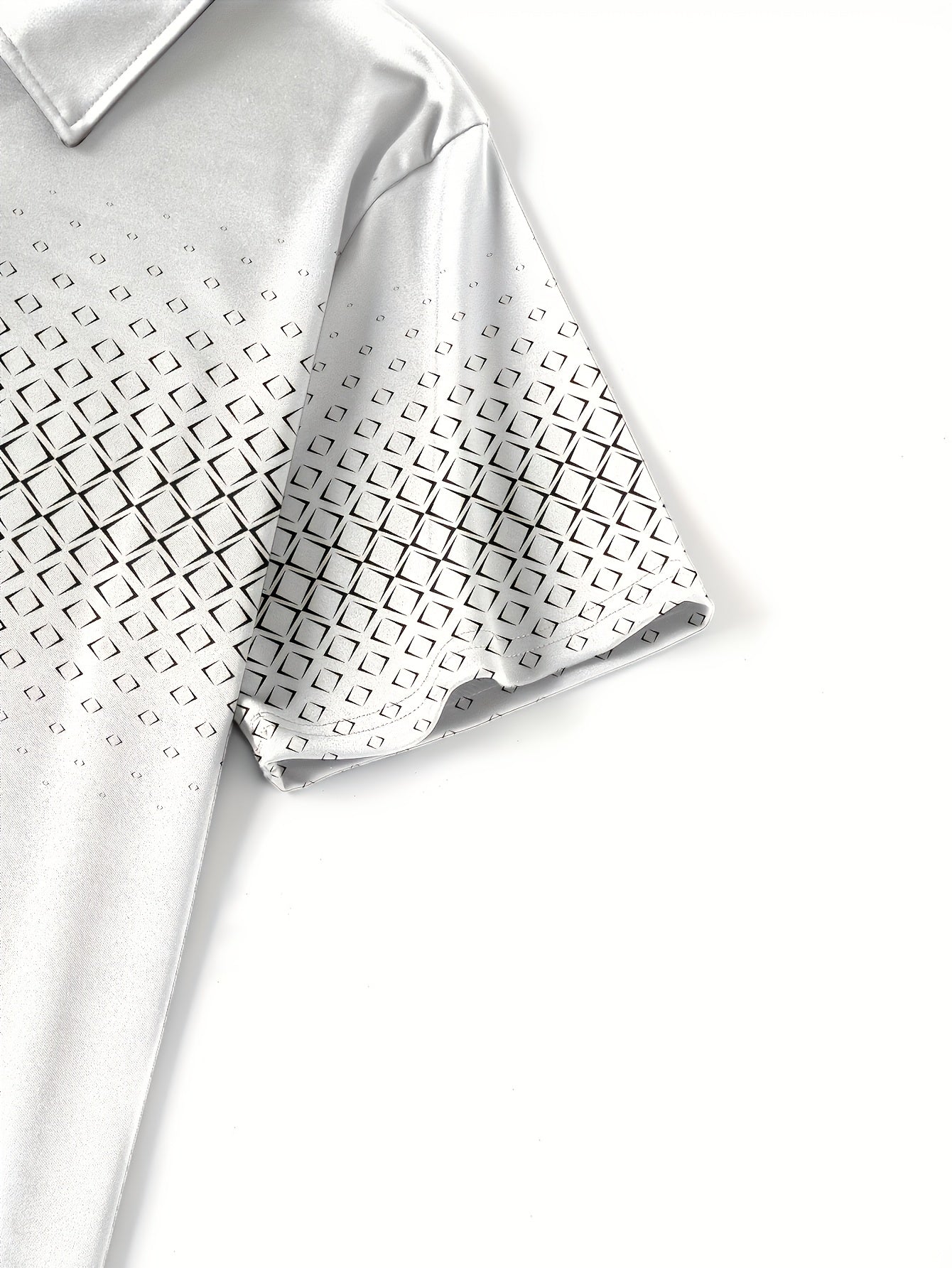 Herren Polo-Shirt mit geometrischem Muster – Modischer Freizeit-Look für Alltag und Sommer