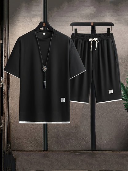 Herren Freizeit Set – Modernes T-Shirt und Shorts für Alltag, Sport & Sommer
