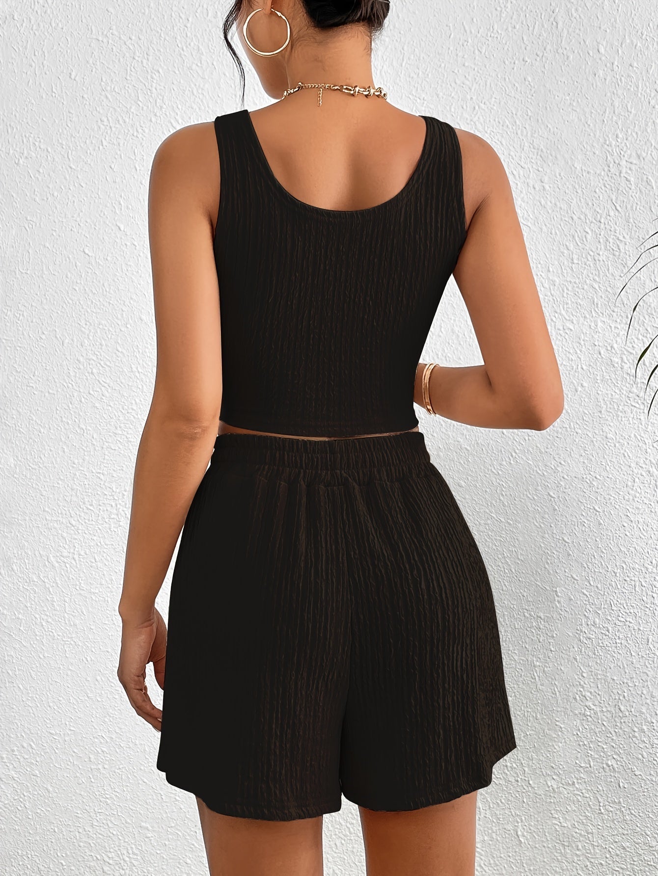 Damen Zweiteiler Set – Modisches Top und Shorts im Casual Look für Alltag & Sommer