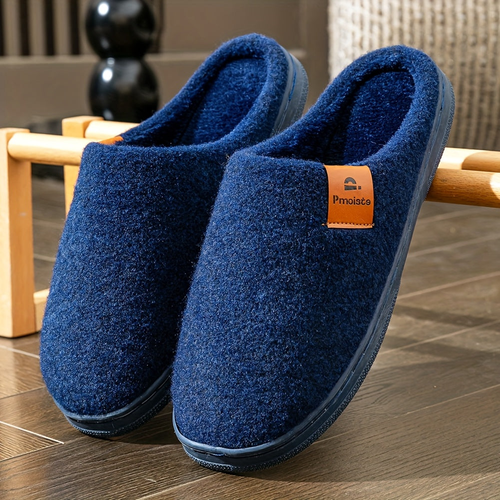 Unisex Warm Plush-Lined Slippers with Non-Slip Soles – Various Colors
