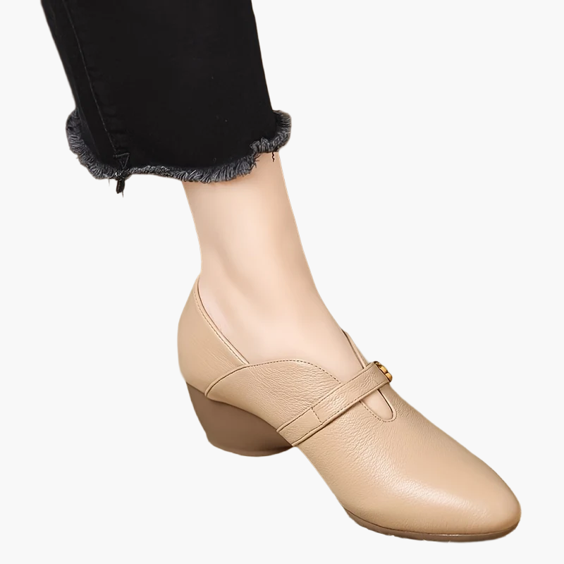 Damen Vintage Mary Jane Schuhe mit Blockabsatz und Blumendetail – Elegante Alltagsschuhe