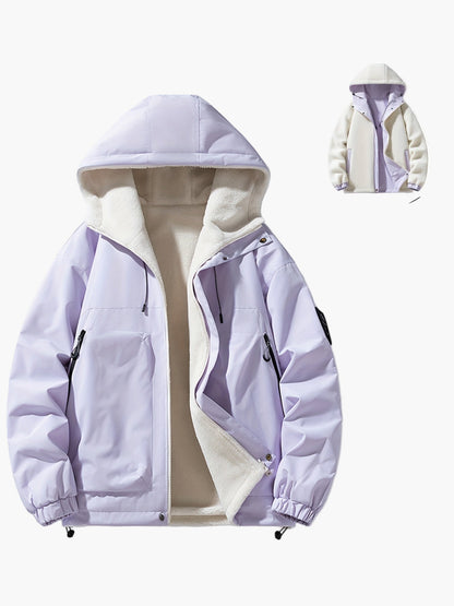 Men's winter jacket with hood – casual streetwear outdoor jacket