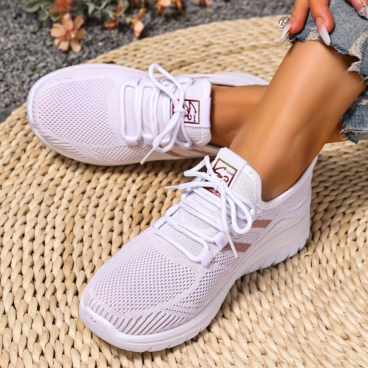 Women's Casual Sneakers with Laces – Comfortable Sports Shoes for Everyday & Fitness
