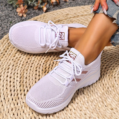 Women's Casual Sneakers with Laces – Comfortable Sports Shoes for Everyday & Fitness