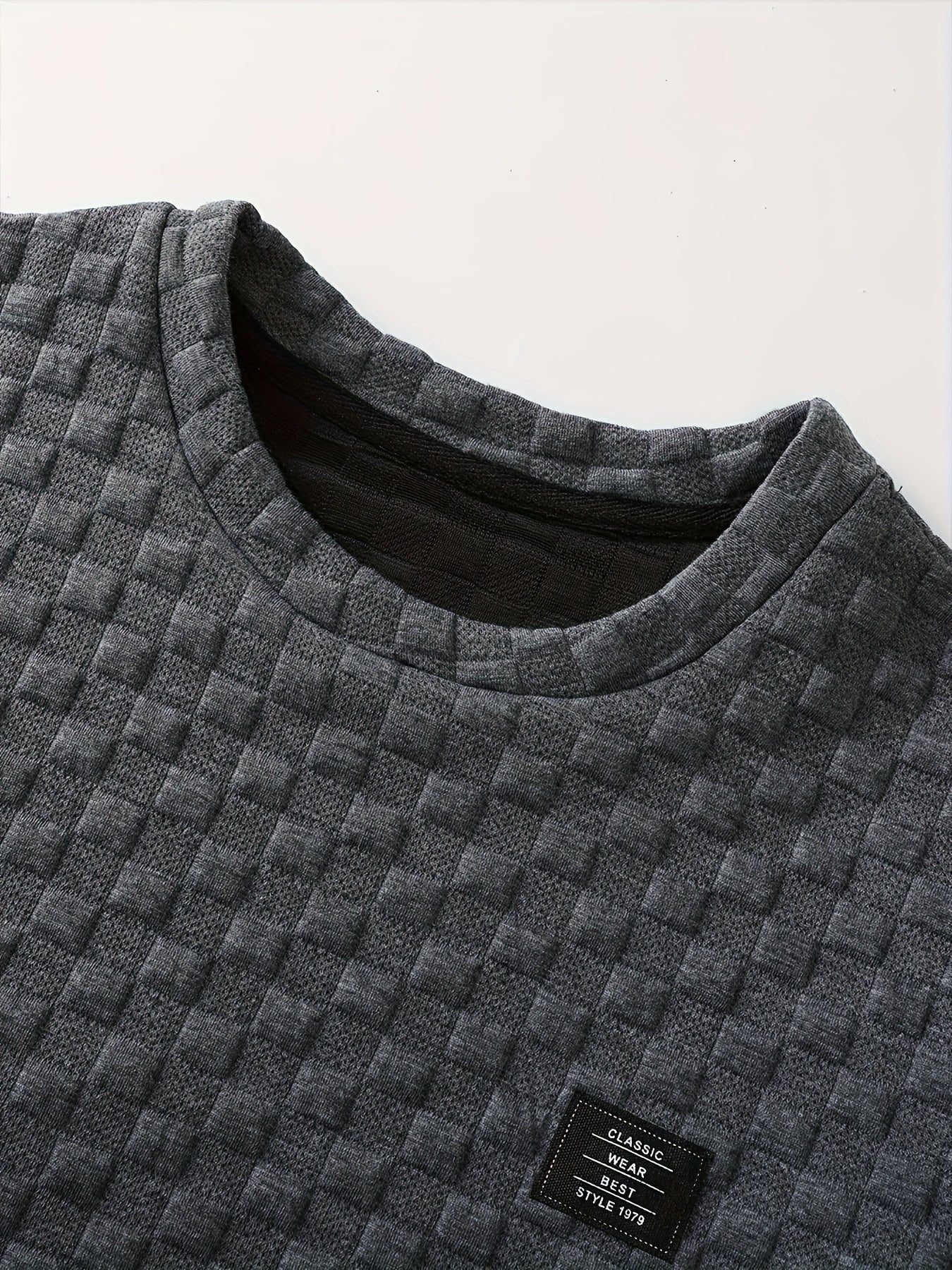 Men's Modern Short-Sleeve T-Shirt with Waffle Texture and Urban Look – Casual & Everyday Wear