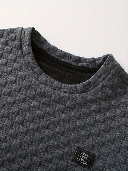 Men's Modern Short-Sleeve T-Shirt with Waffle Texture and Urban Look – Casual & Everyday Wear