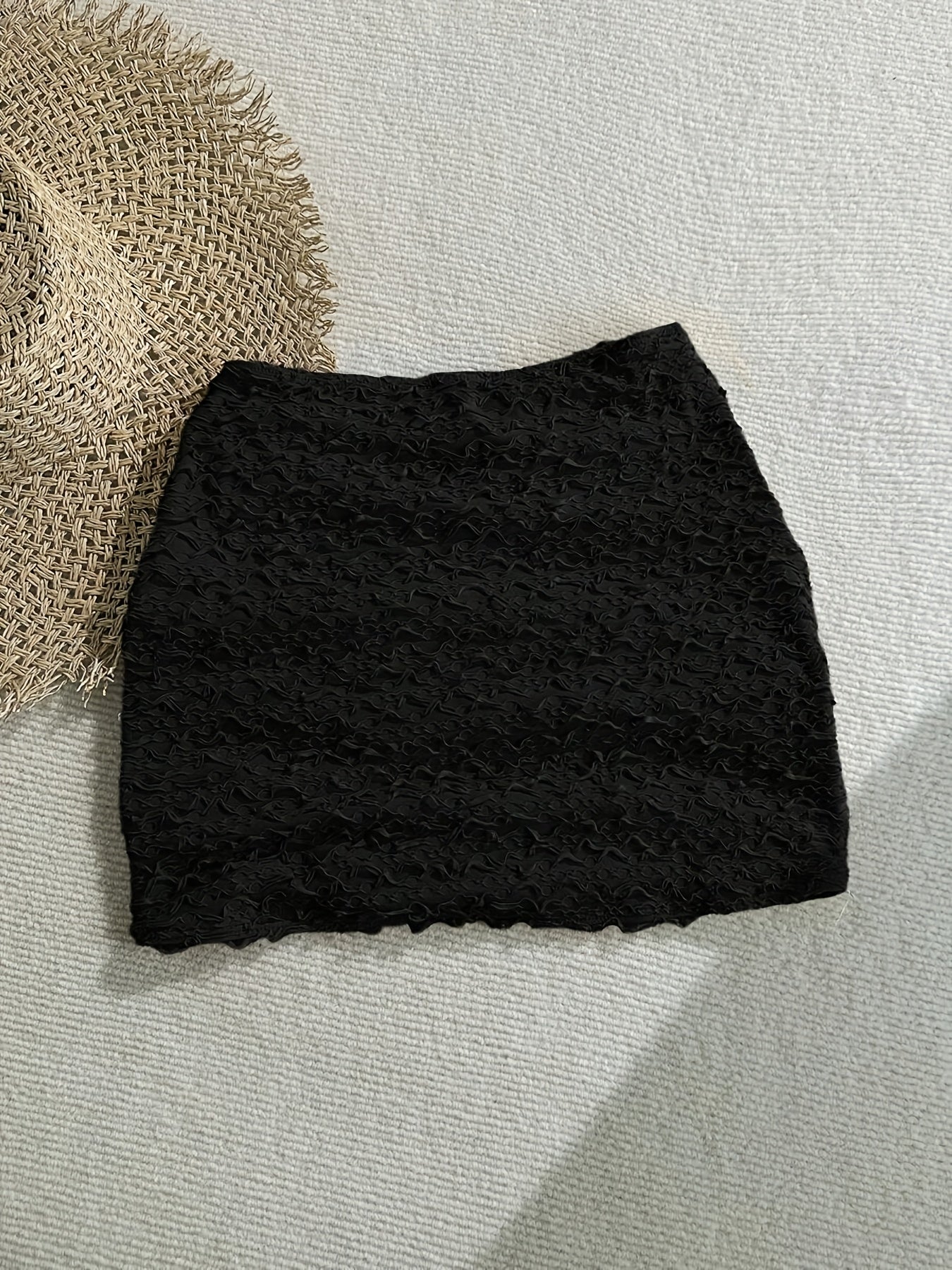 Women's Mini Beach Skirt with Starfish Decoration and Cut-Outs – Summer Beachwear Boho Style