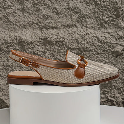 Women's Slingback Loafer with Buckle for Casual and Everyday Wear