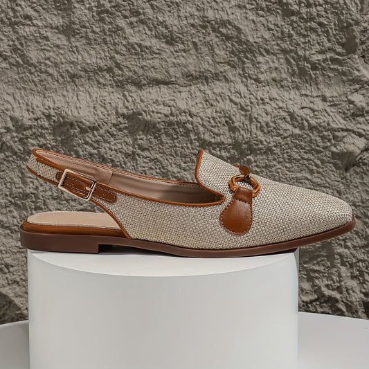 Women's Slingback Loafer with Buckle for Casual and Everyday Wear