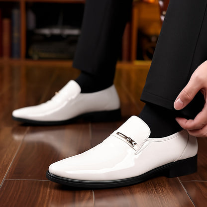 Men's Business Slippers – Elegant Glossy Look, Modern Loafers for Office & Celebrations
