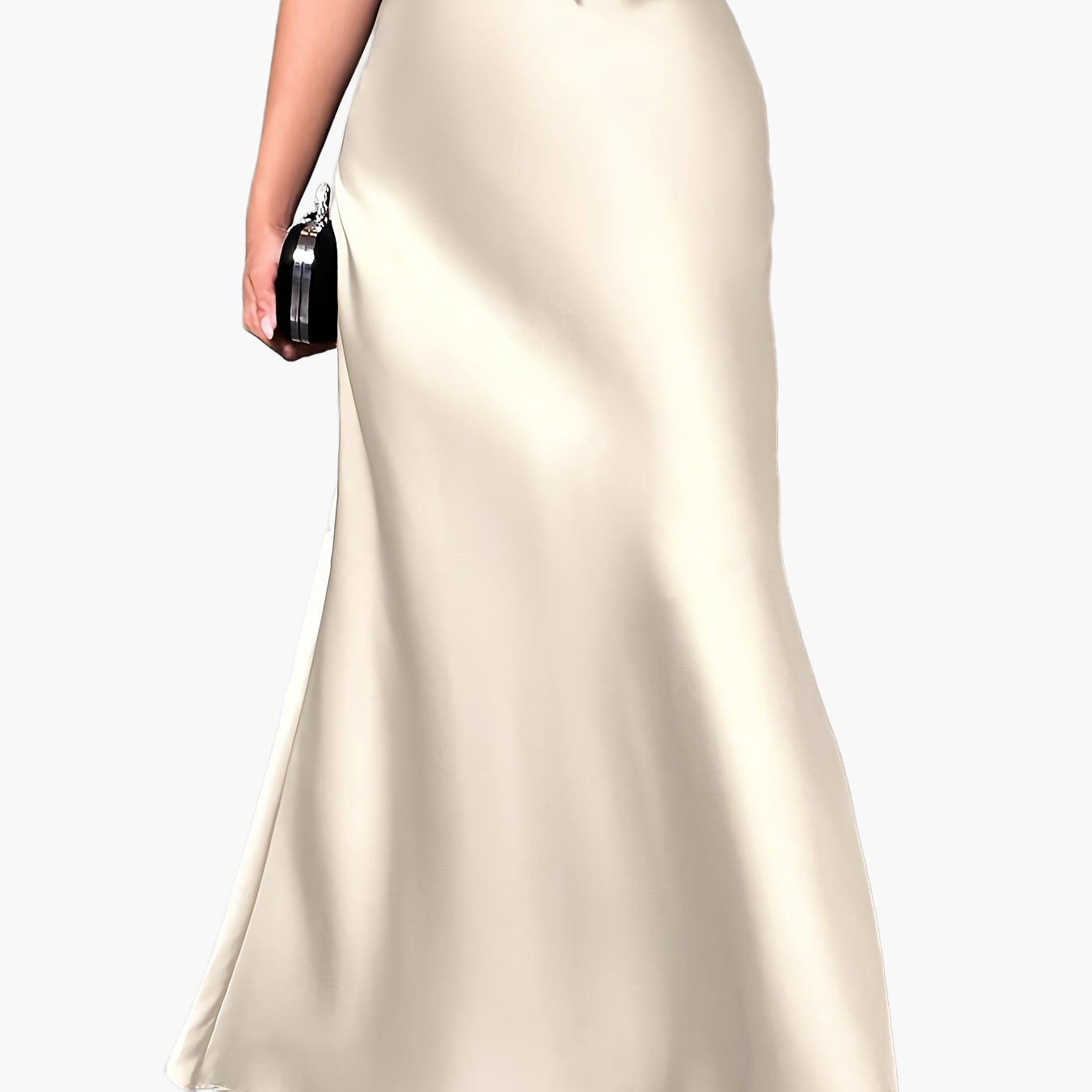 Women's Elegant Maxi Skirt for Evening & Occasion, High Waist, Flared Cut
